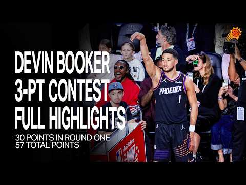 30 IN THE FIRST ROUND! | Devin Booker Full 3-Point Contest Highlights | Phoenix Suns