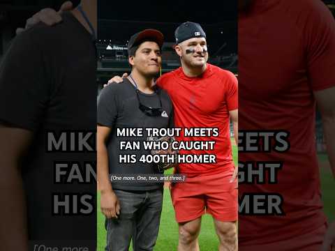 Mike Trout Plays Catch With Fan Who Caught Home Run #400 ⚾️