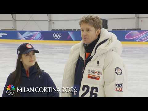 Evan Bates receives flagbearer announcement from wife Madison Chock | Winter Olympics | NBC Sports