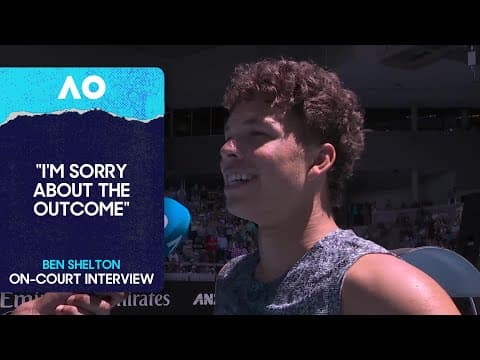 Ben Shelton On-Court Interview | Australian Open 2026 Second Round