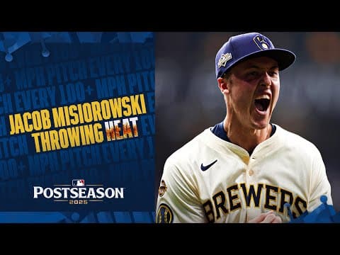 Jacob Misiorowski brought the HEAT in his Postseason debut 🔥 (31 pitches OVER 100 MPH! 😳)
