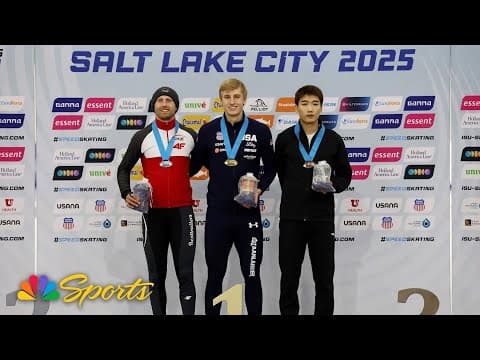 Jordan Stolz SPEEDS to 500m win at World Cup opener in Salt Lake City | NBC Sports