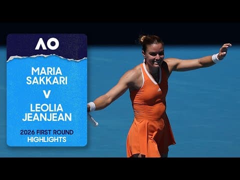 Maria Sakkari v Leolia Jeanjean Highlights | Australian Open 2026 First Round