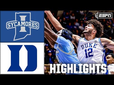 Indiana State Sycamores vs. Duke Blue Devils | Full Game Highlights | ESPN College Basketball