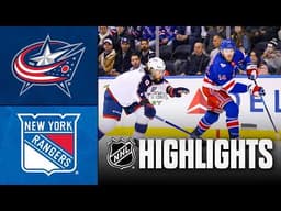 Blue Jackets vs. Rangers | NHL Highlights | March 02, 2026
