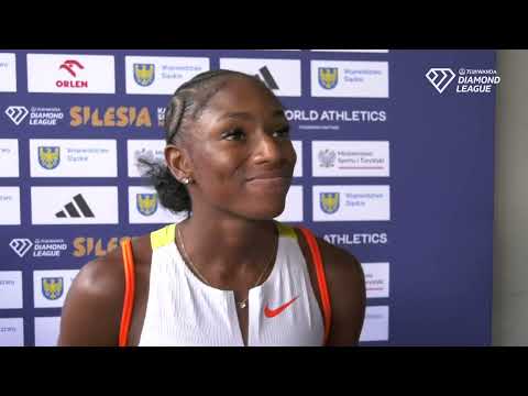 Melissa Jefferson-Wooden after 10.65 in Silesia