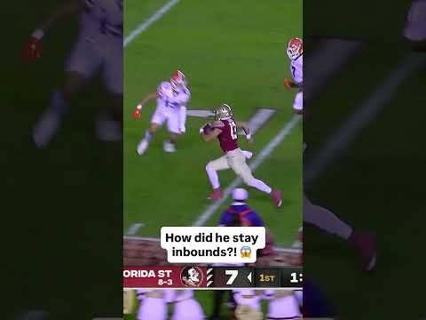 Insane balance on the TD 🤯 #floridastate #fsu  #accfootball #collegefootball #football #sports #cfb