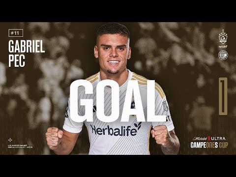 GOAL: Gabriel Pec scores to put LA Galaxy up against Toluca FC in Campeones Cup