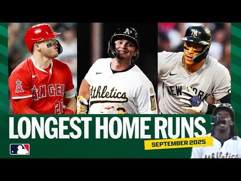 THE LONGEST HOMER OF 2025 was hit in September! (Kurtz, Trout, Judge, Schwarber & MORE MOONSHOTS! 🌕)