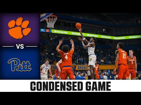 Clemson vs. Pitt Condensed Game | 2025-26 ACC Men's Basketball