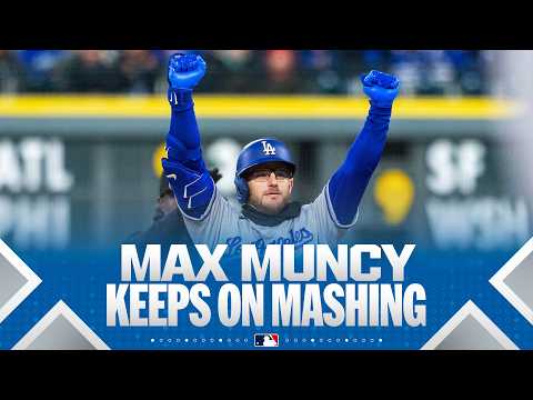Muncy continues to MASH! 🔥 Max Muncy crushes 2 homers for the Dodgers! 😤 (3-for-4, 3 XBH, 3 RBI)