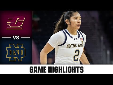 Central Michigan vs. Notre Dame Game Highlights | 2025-26 ACC Women's Basketball