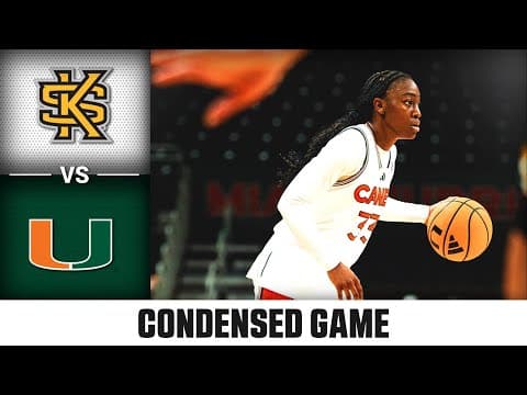 Kennesaw State vs. Miami Condensed Game | 2025-26 ACC Women’s Basketball
