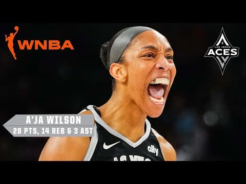 A'JA WILSON HELPS ACES TAKE GAME 2 WITH 28 PTS 🔥😤 | WNBA on ESPN