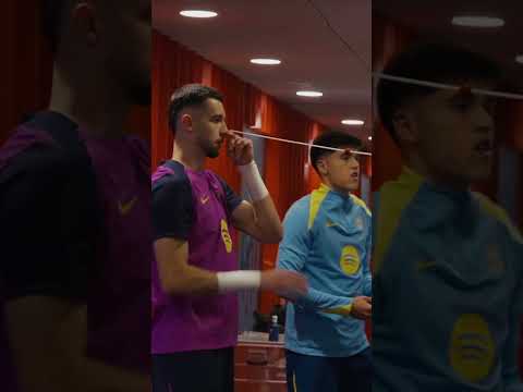 That’s how Joan Garcia warms up in the dressing room 👀 #shorts #fcbarcelona