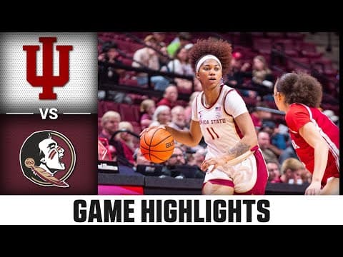 Indiana vs. Florida State Game Highlights |  2025-26 ACC Women’s Basketball