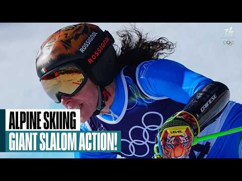 Top moments from Run 1 of the women's Olympic giant slalom