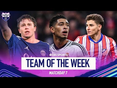 Bellingham, Rodrygo, Barcola & Alvarez All Make UCL MD 7 Team Of The Week! | CBS Sports Golazo
