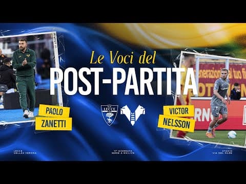 Serie A Enilive 2025/26 | Le voci del post partita: Zanetti e Nelsson
