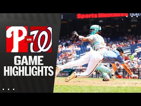 Phillies vs. Nationals Game Highlights (8/17/25) | MLB Highlights