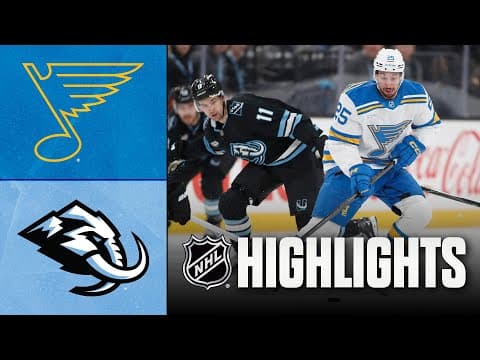 Blues vs. Mammoth | NHL Highlights | January 09, 2026