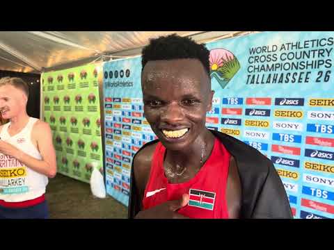 Kenya’s Daniel Ebenyo Reacts To Bronze Medal, Team Silver At 2026 World Cross Country Championships