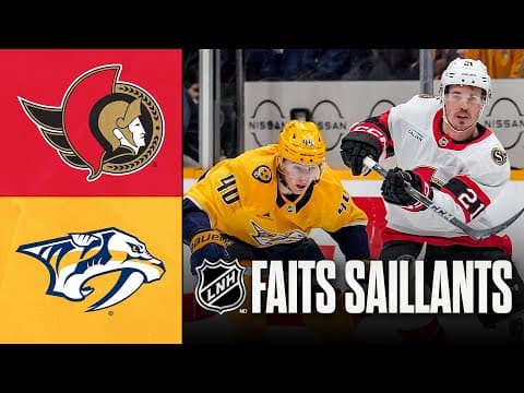 Sénateurs vs Predators | 22/01/26 | Faits saillants