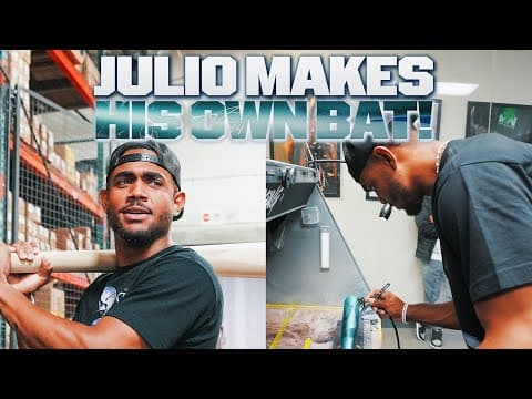 Julio Rodríguez MAKES HIS OWN BAT at the Victus Bat HQ! 💪