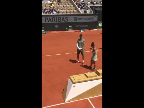 Sara Errani with nice words to her "best friend" Andrea Vavassori 🥹  #shorts