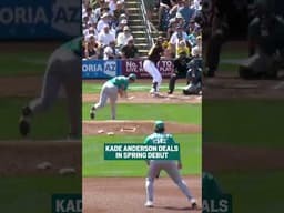 Striking out the side in your Cactus League debut... that'll play.