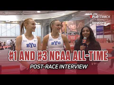 Riley Chamberlain & Jane Hedengren Go #1 & #3 NCAA All-Time in Mile | BU Valentine