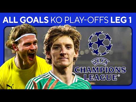 ALL GOALS in the Knockout Play-off Leg 1 of the UEFA Champions League: February 18, 2026