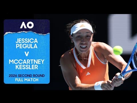 Jessica Pegula v McCartney Kessler Full Match | Australian Open 2026 Second Round