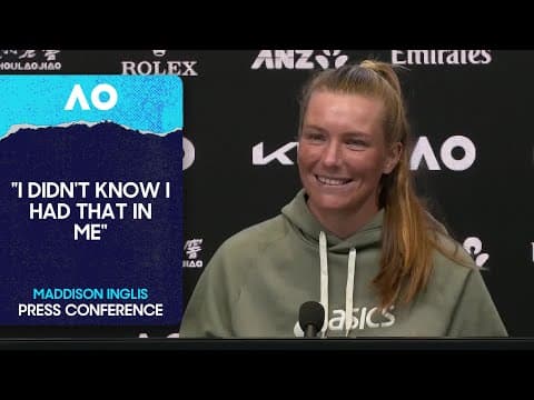 Maddison Inglis Press Conference | Australian Open 2026 Second Round