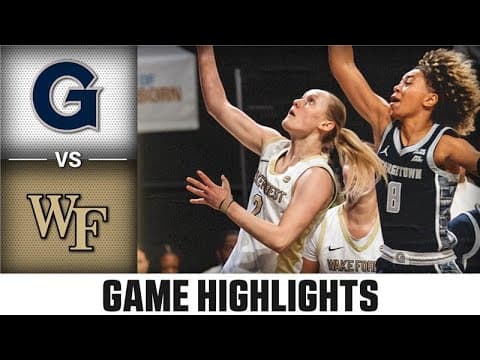 Georgetown vs. Wake Forest Game Highlights | 2025-26 ACC Women's Basketball