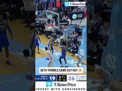 Seth Trimble showed out for a shorthanded UNC 💪 #unc #collegebasketball #accbasketball #basketball