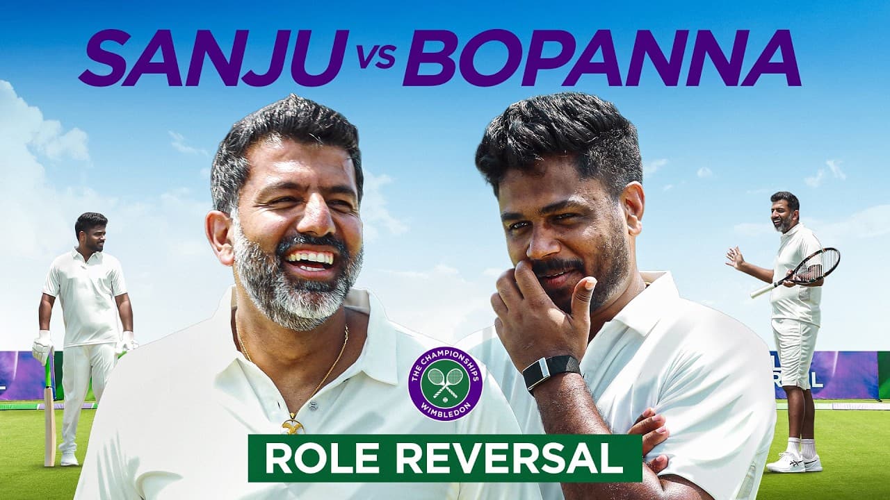 Wimbledon Meets Cricket ft. Sanju Samson & Rohan Bopanna | The Role Reversal Challenge Part 1
