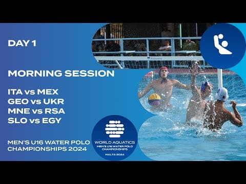 Morning Session | Pool B | Day 1 | World Aquatics Men’s U16 Water Polo Championships 2024