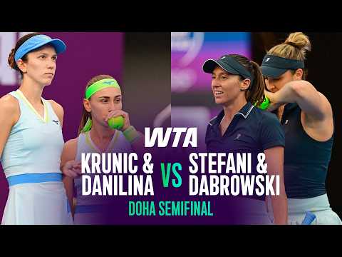 Krunic/Danilina vs. Stefani/Dabrowski | 2026 Doha Doubles Semifinals | WTA Match Highlights