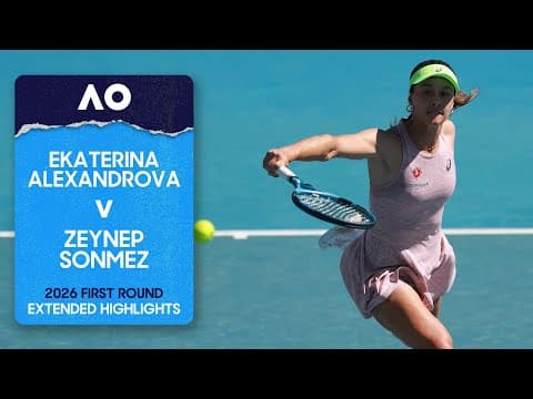 Ekaterina Alexandrova v Zeynep Sonmez Extended Highlights | Australian Open 2026 First Round