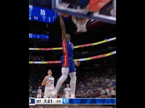 Cade with the steal ➡️ hockey assist ➡️ Ausar with the slam #pistons #nba