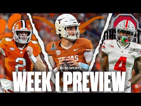 College Football Week 1 Preview and Predictions: TOP GAMES with the most at stake 👀