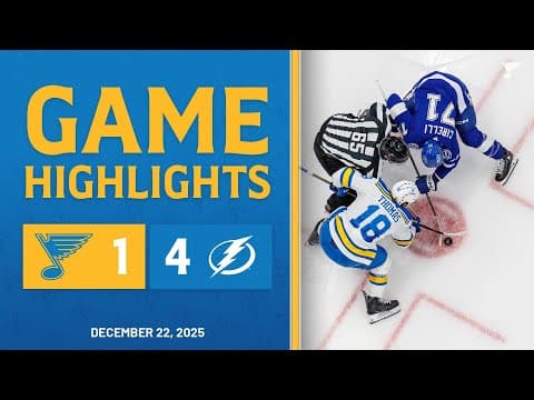 Game Highlights: Lightning 4, Blues 1