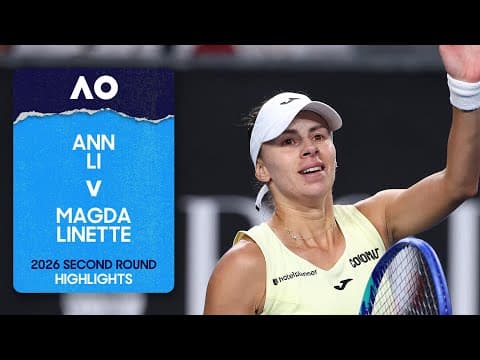 Ann Li v Magda Linette Highlights | Australian Open 2026 Second Round