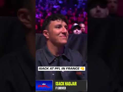 Isack Hadjar checking out the fights in Lyon 👊 (via PFLMMA/X)