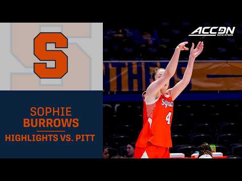 Syracuse's Sophie Burrows Buries Pitt With Stellar Play