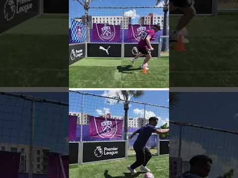 George Boyd and Theo Walcott take on the “Beat the Baller” challenge at #PLMornings ⚽️ #BurnleyFC