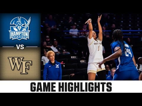 Hampton vs. Wake Forest Game Highlights |  2025-26 ACC Women’s Basketball