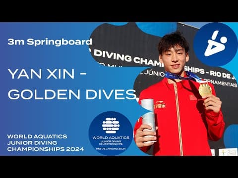 🇨🇳 YAN Xin Triumphs! Gold in Boys 3m Springboard | Junior Diving 2024