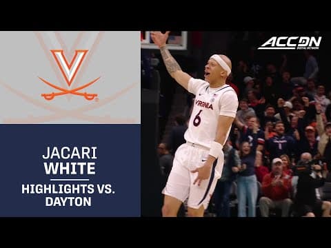 UVA Guard Jacari White Highlights vs. Dayton